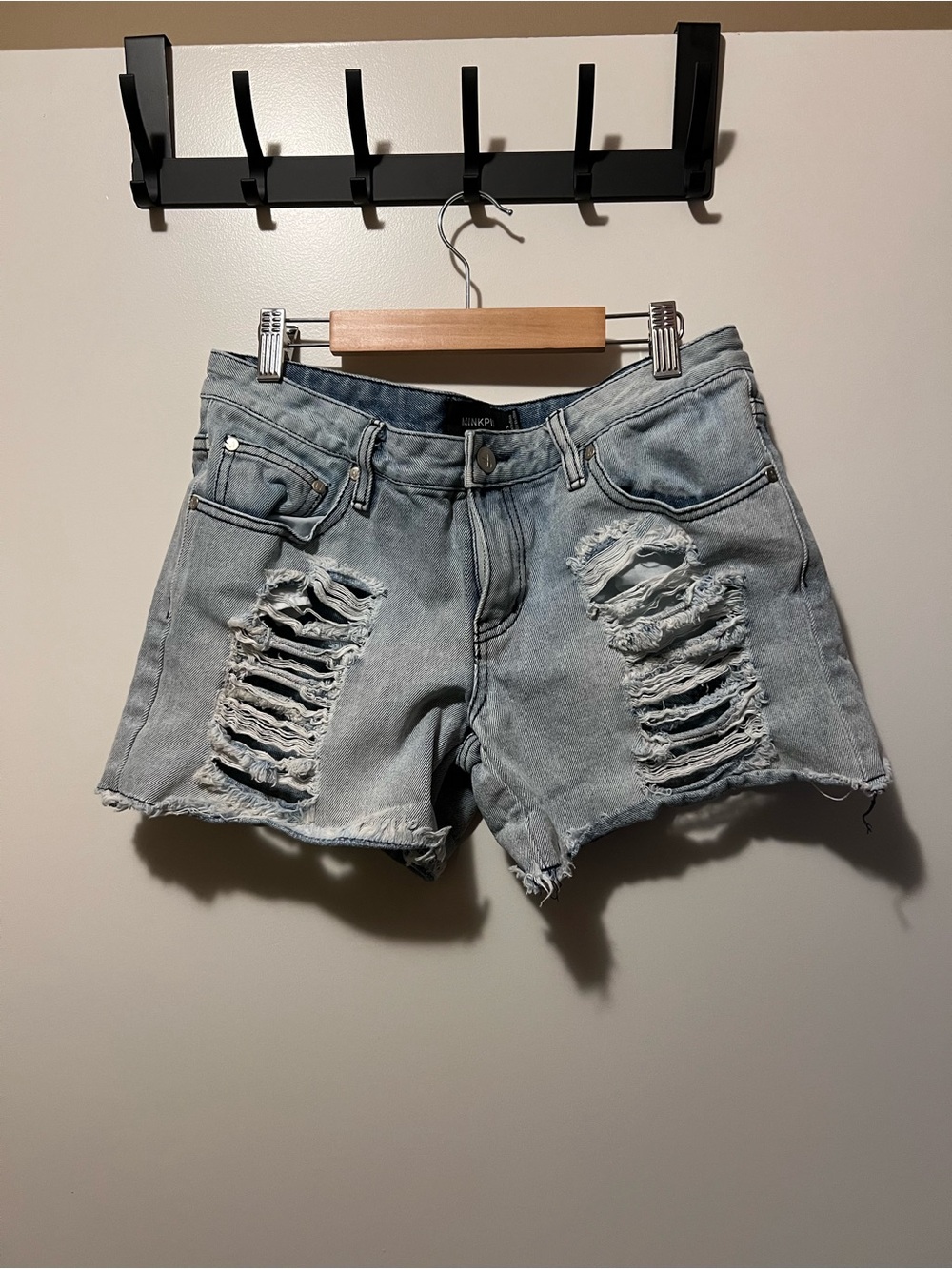 Minkpink Distressed Denim Shorts